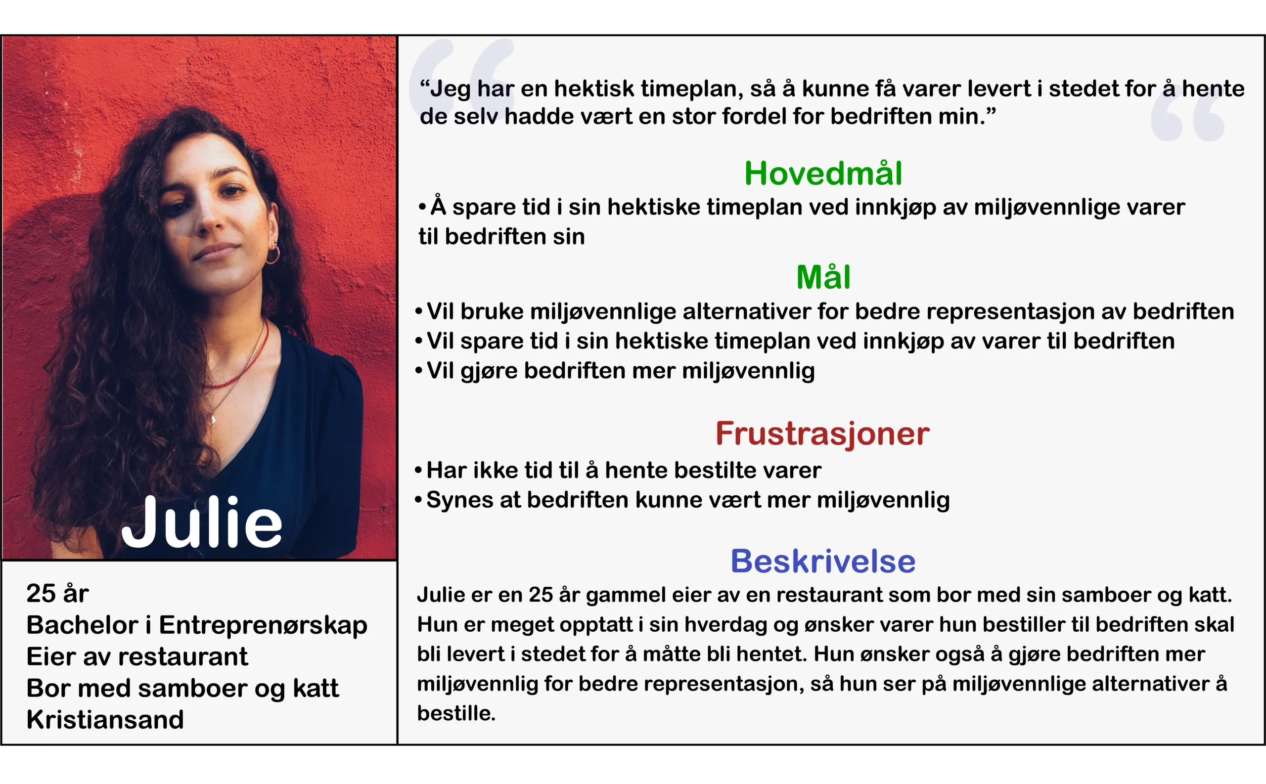 Agder Gass Persona - Julie Agder Gass Persona - Julie