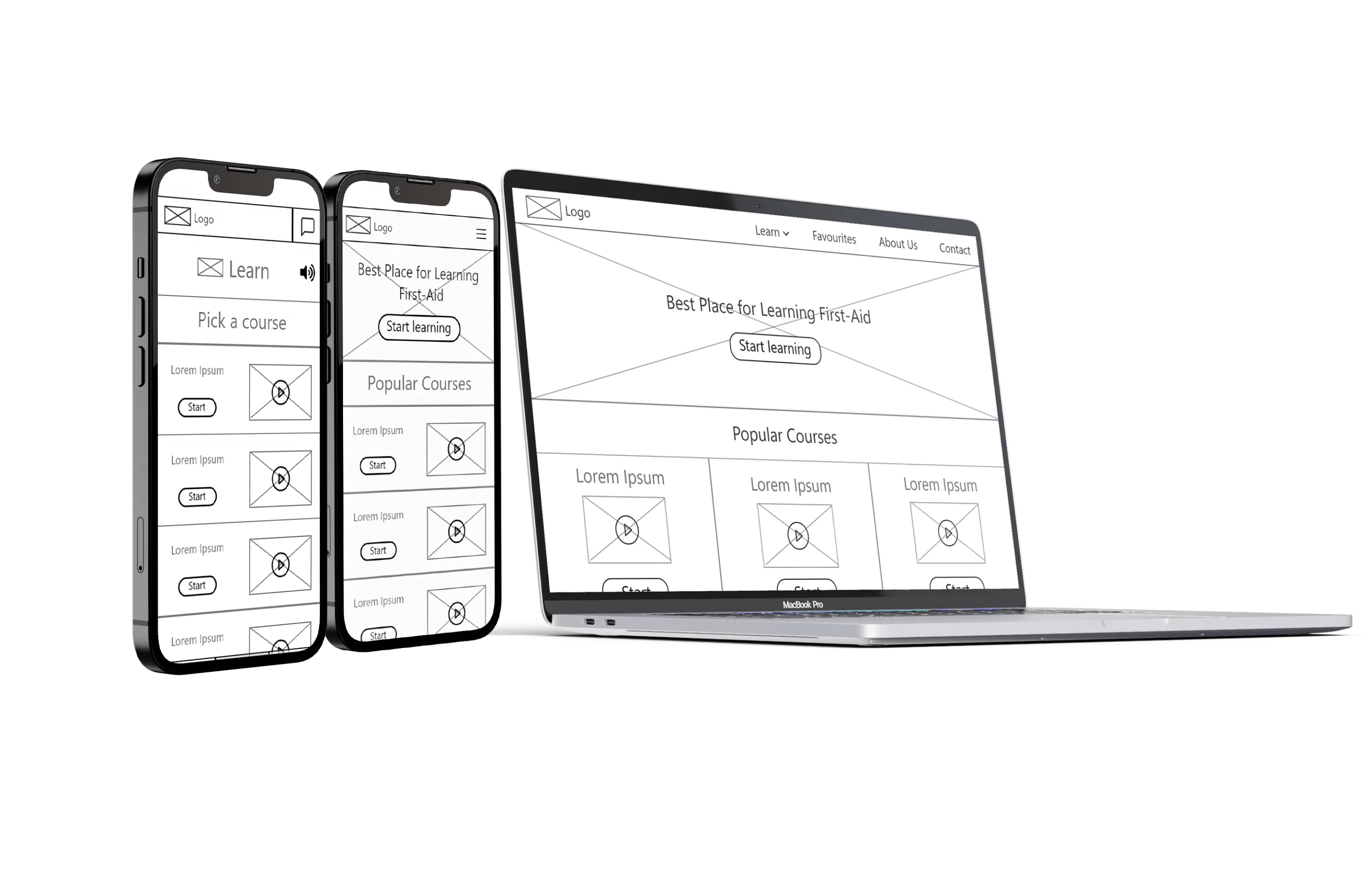 BetterAid LOW-FI Wireframe