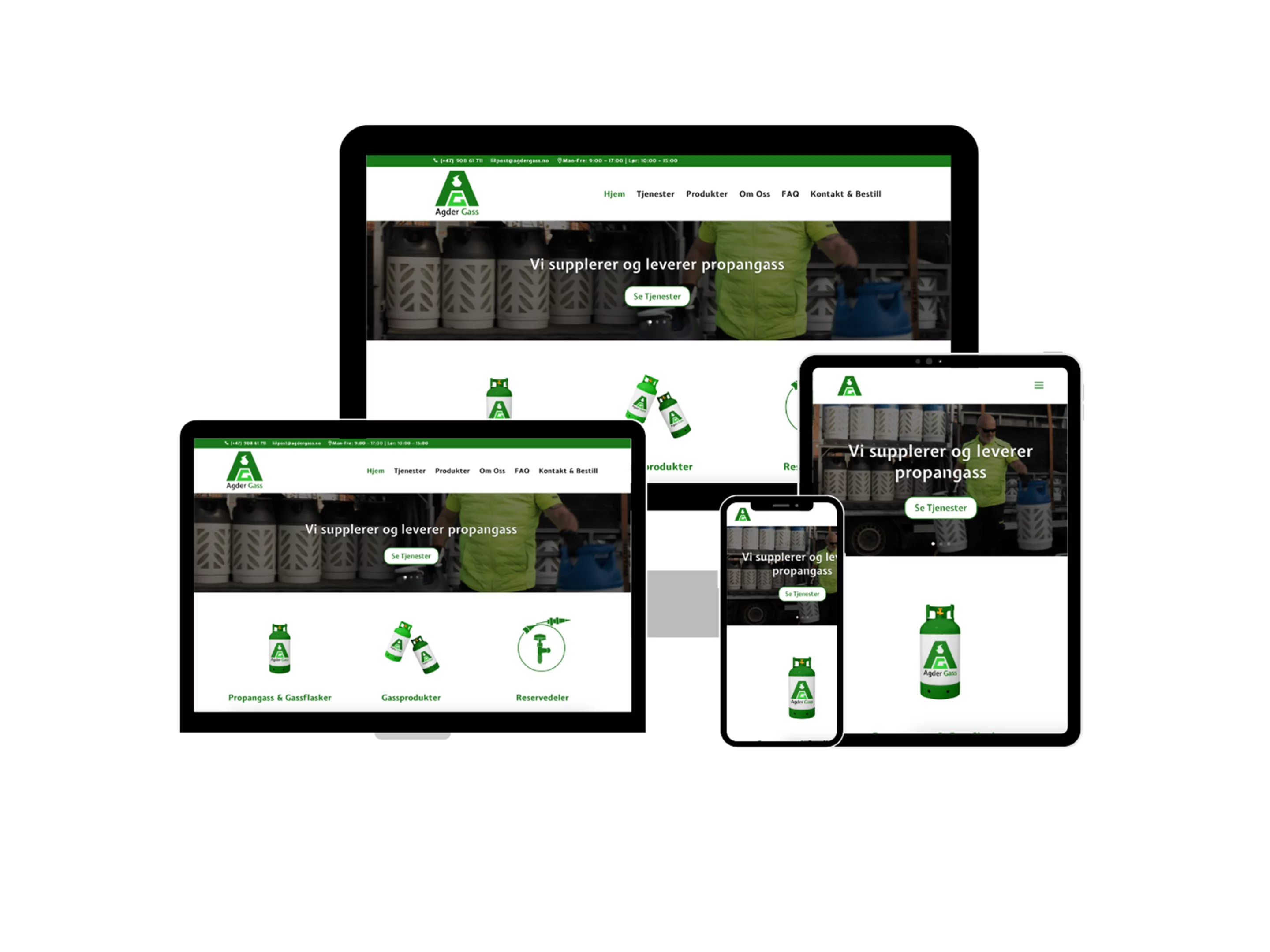 Agder Gass Website Mockup