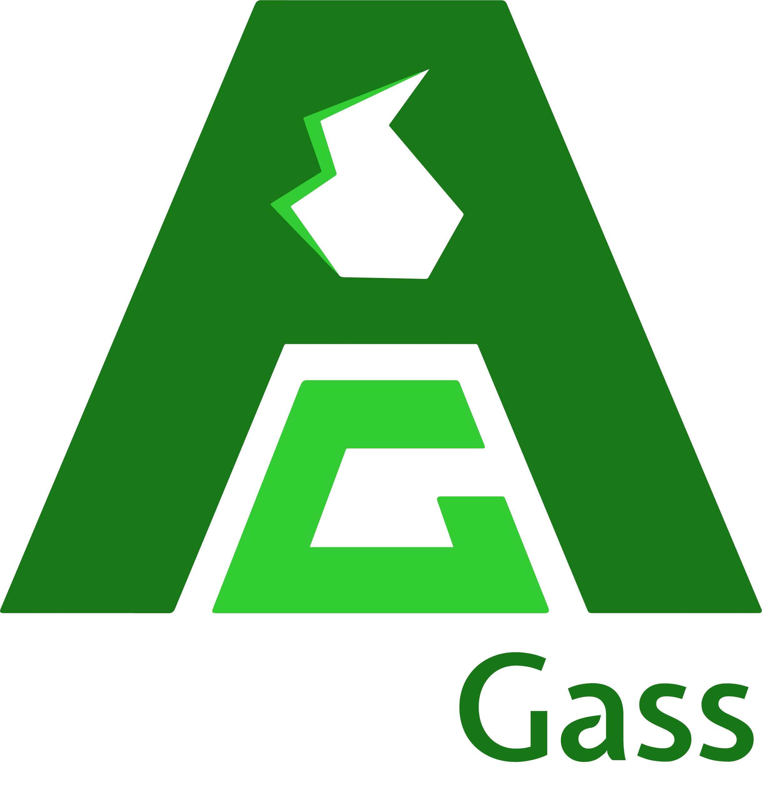 AgderGass Logo Text White